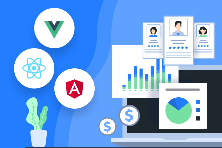 Angular VS. React VS. Vue JS Hiring, Trends & Cost